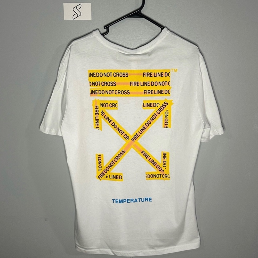 OFF WHITE Fire Line Men’s T-Shirt Size XL